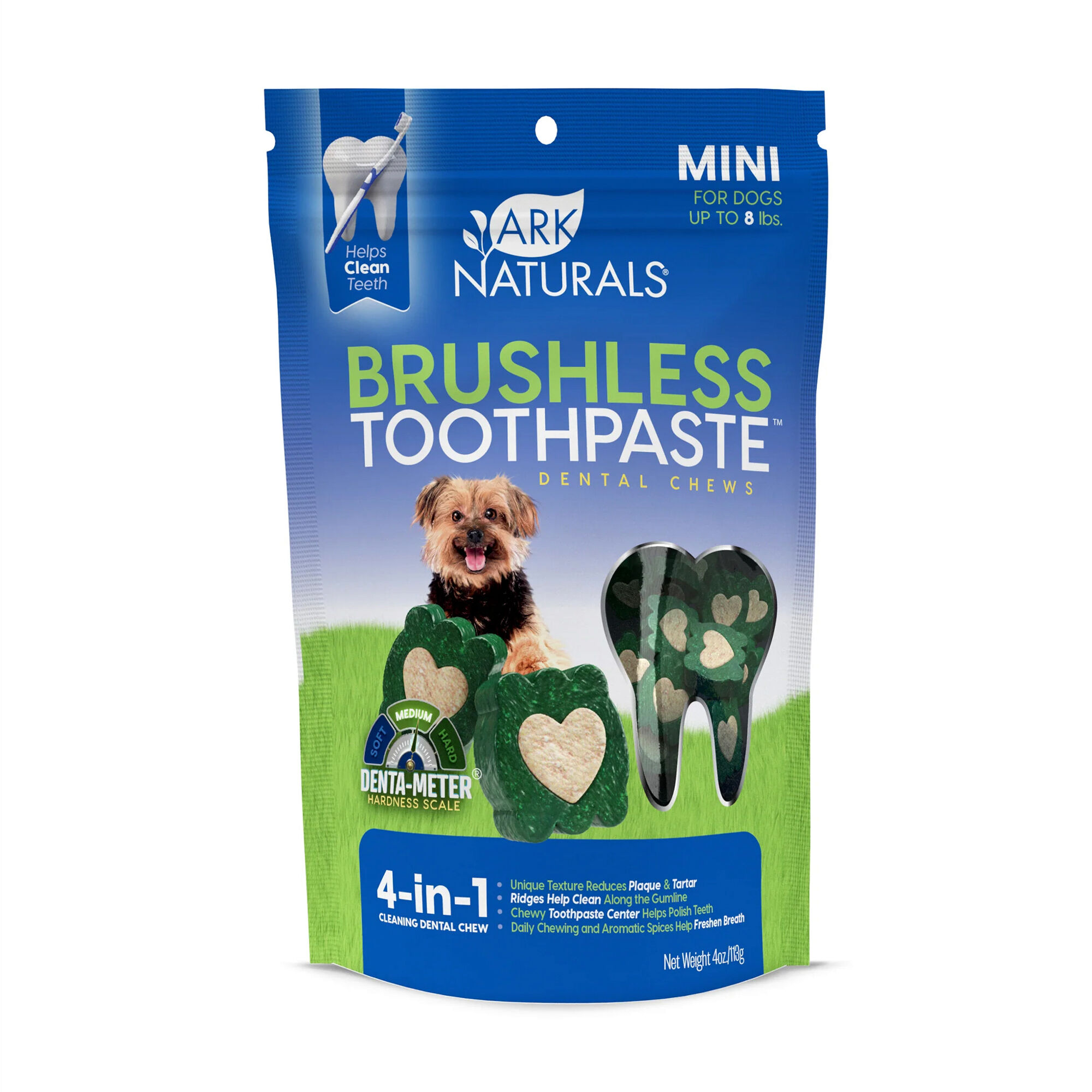 Ark Naturals Brushless Toothpaste Dental Chews Mini 8lbs and under 1800PetMeds