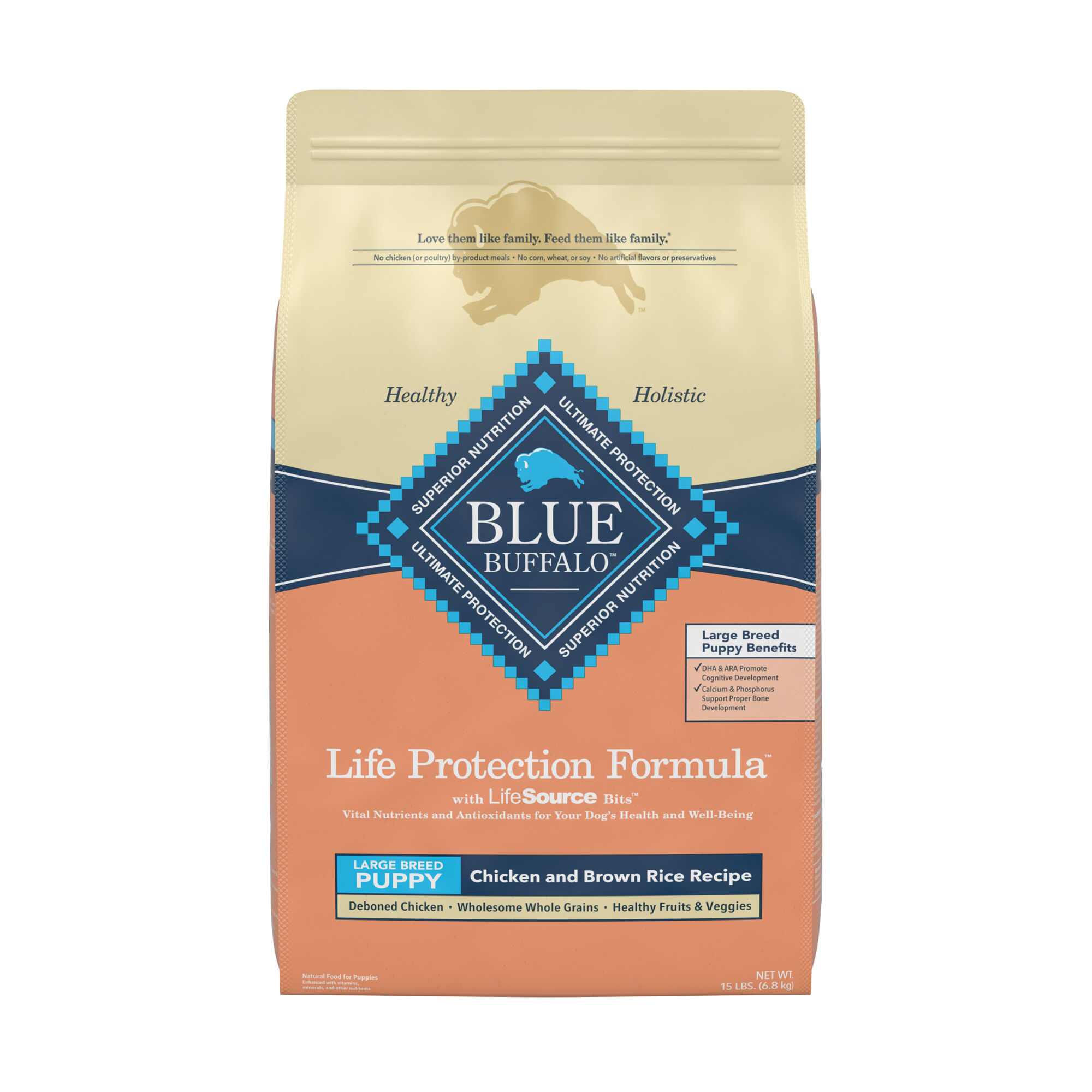 Blue dog food clearance bag