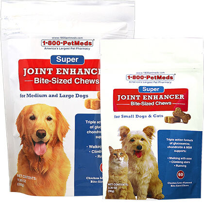 Super Joint Enhancer Bite Sized Chews Small Dogs Cats 60 ct 1800PetMeds