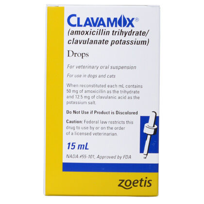 Clavamox Drops 15 ml Bottle 1800PetMeds