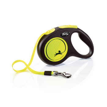 Flexi New Neon Reflective Retractable Dog Leash - Medium - 16 ft - Yellow product detail number 1.0