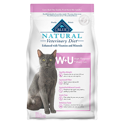 BLUE Natural Veterinary Diet W+U Weight Management + Urinary Care Dry Cat Food