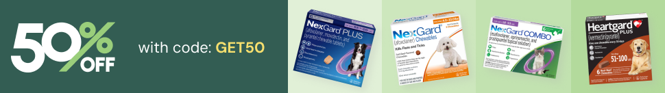 Save 50% on NexGard & Heartgard w/AS